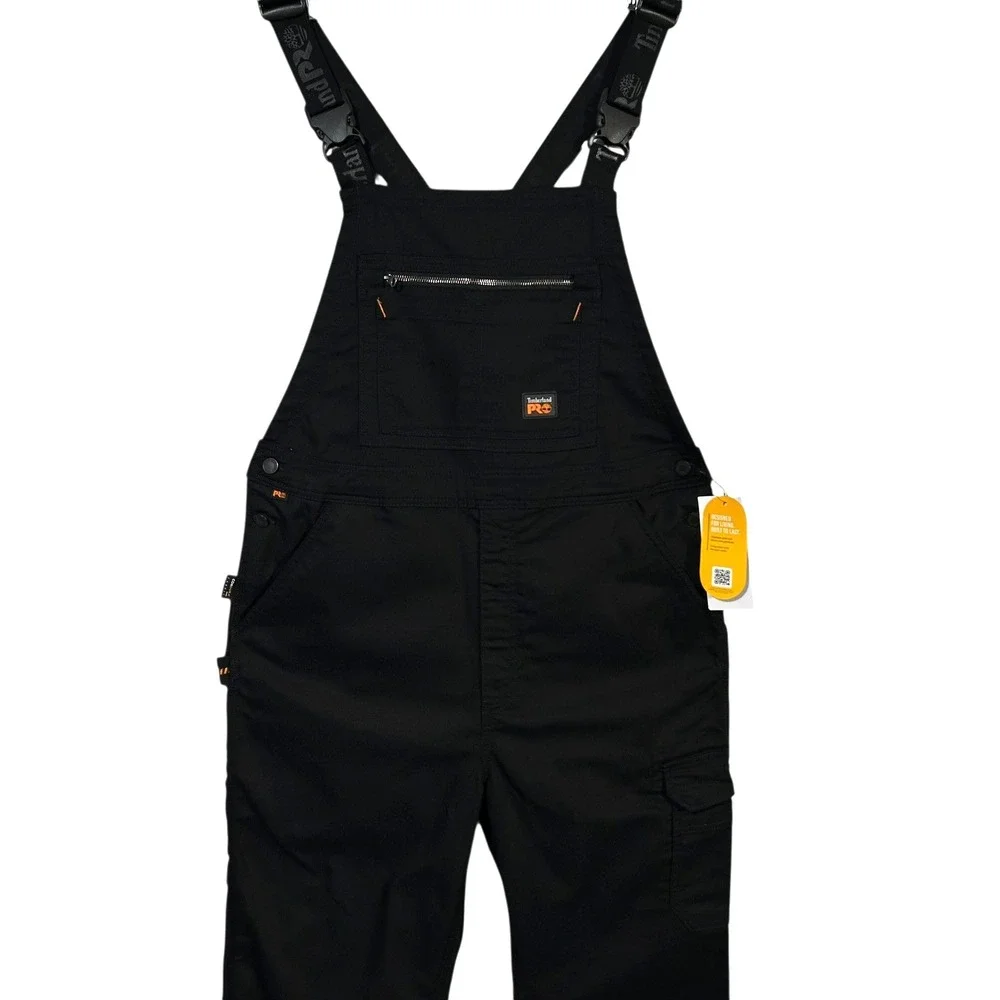 Timberland PRO Men's Ironhide Flex Bib Overalls Size XL (45X30") Black Workwear - Picture 3 of 12